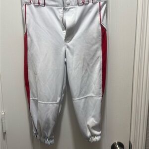 Kids' White and Red Athletic Pants